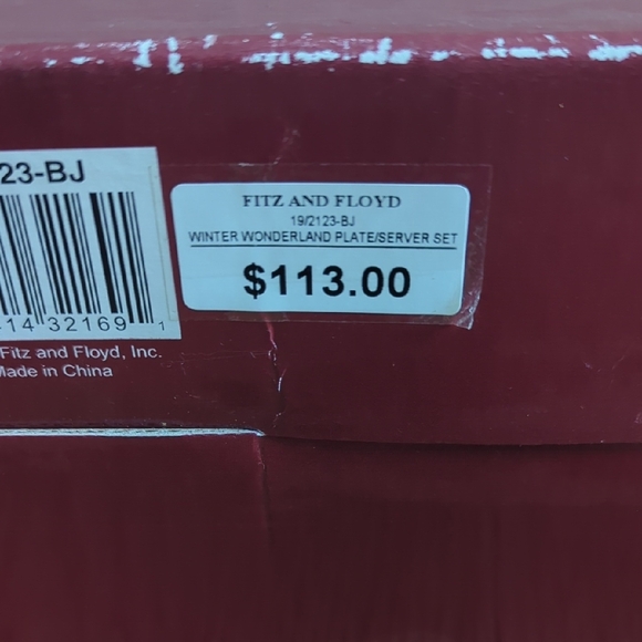 Fitz and Floyd Winter Wonderland Plate and Server Set -...